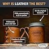 Oowee Customizable Genuine Leather Sleeve + Wide Mouth Mason Jar Set | Rustic Charm for Canning, Crafts, and Décor | Sleeve Made in USA #5