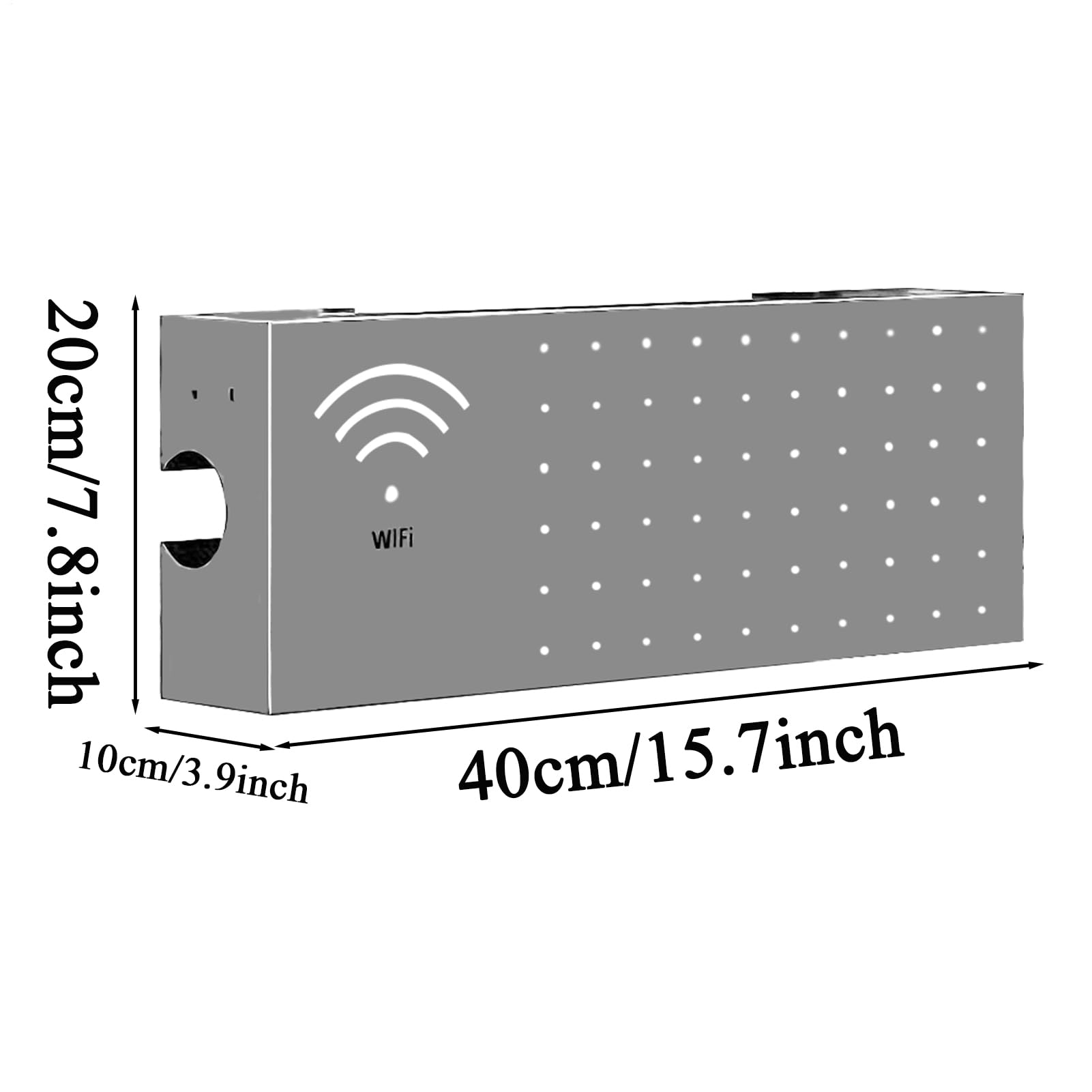 Copri Scatola Router Organizzatore Domestico In Acciaio Al Carbonio Con | Scatola di Archiviazione per Router WiFi Per Cavi Di Connessione Filo Elettronico Rete Internet Presa U