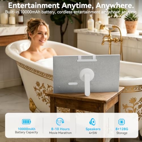 Image of GKG 27 inch Portable TV with Touch Screen Android Smart Display, 1080P