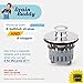 Drain Buddy: 1.5” Wide Bathtub Drain Stopper Strainer with Hair Catcher - No Installation Clog Prevention, Fits 1.5” Tubs - Chrome Plated Cap - Bath Accessories