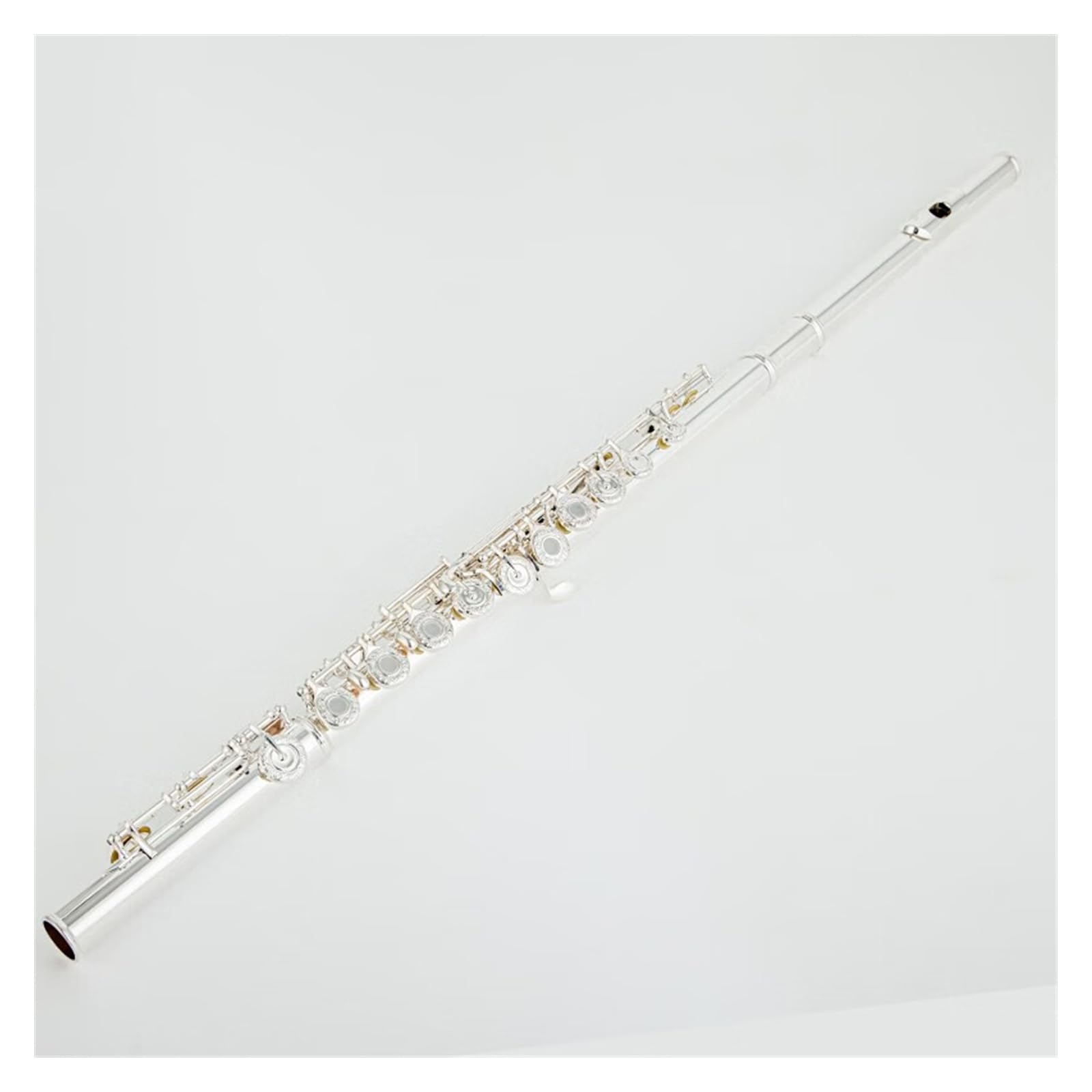 Profesional Flauta Travesera Flauta Profesional Francesa De Cobre Blanco Plateada, Flauta Con Orificio Abierto Y Cerrado De 16 Teclas Con Caja De Almacenamiento