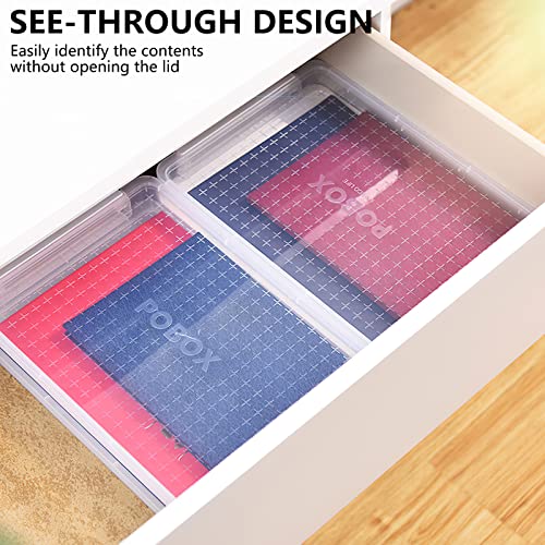 Marte Vanci 1 Pc Clear Storage Bin Project Case Plastic Storage Box With Latching Lids Moisture-Proof File Document Protector Stackable Container For A4 Paper Photo Crafts Home Office School Supplies #TOP5