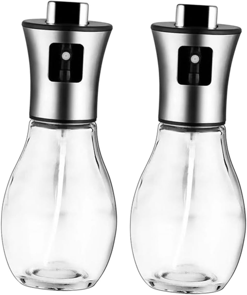 Ciieeo 2pcs Stainless Steel Oil Sprayer for Cooking Bbq and Salads Healthy Oil Dispenser Controlled Spray Capacity for Home and Kitchen Use