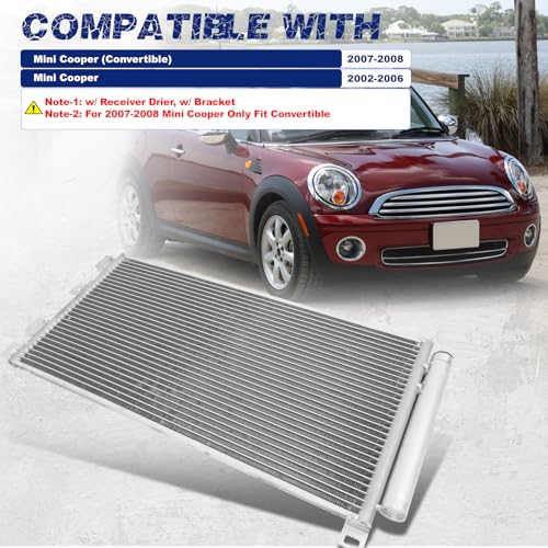 Image of Air Conditioning A /C Condenser Compatible with Mini Cooper # 3254, CN3254PFC, 64531490572