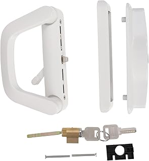 Sliding Door Lock Kit Magnetic Latch Key Lock for Balcony Patio Privacy