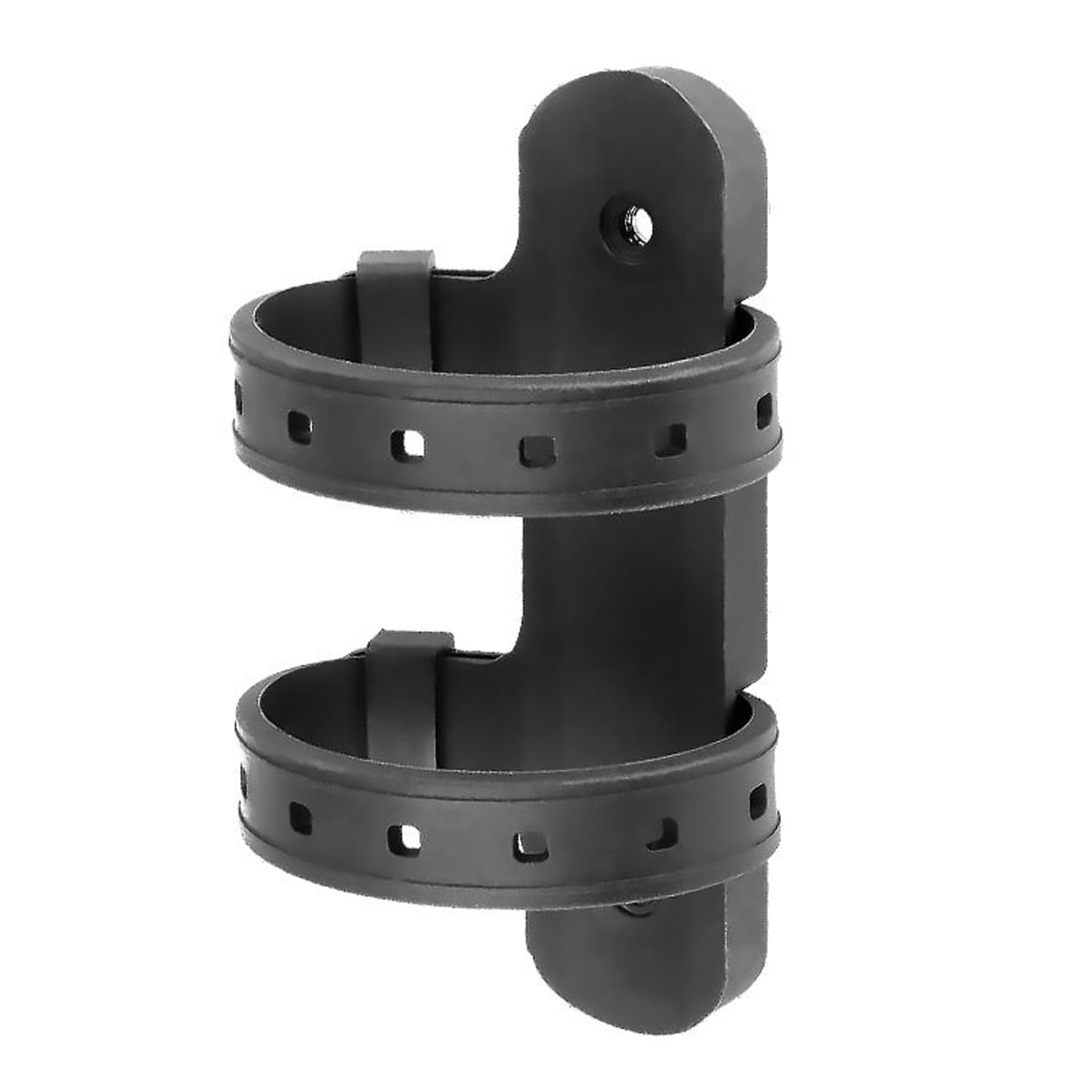Pasek mocujący do koszyka na bidon, bidon, rower, hulajnogę, silikonowy, czarny, do rur o średnicy od 22 do 55 mm ze śrubami M5