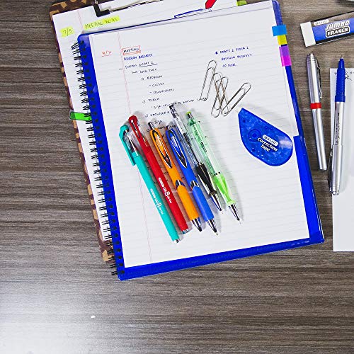 Bazic Oil Gel Ink Pen, Gr8 Dazzle Black Ink W/Rubberized Barrel, 0.7 Mm Medium Point Smooth Writing, For Office School (3/Pack), 8-Pack #TOP3