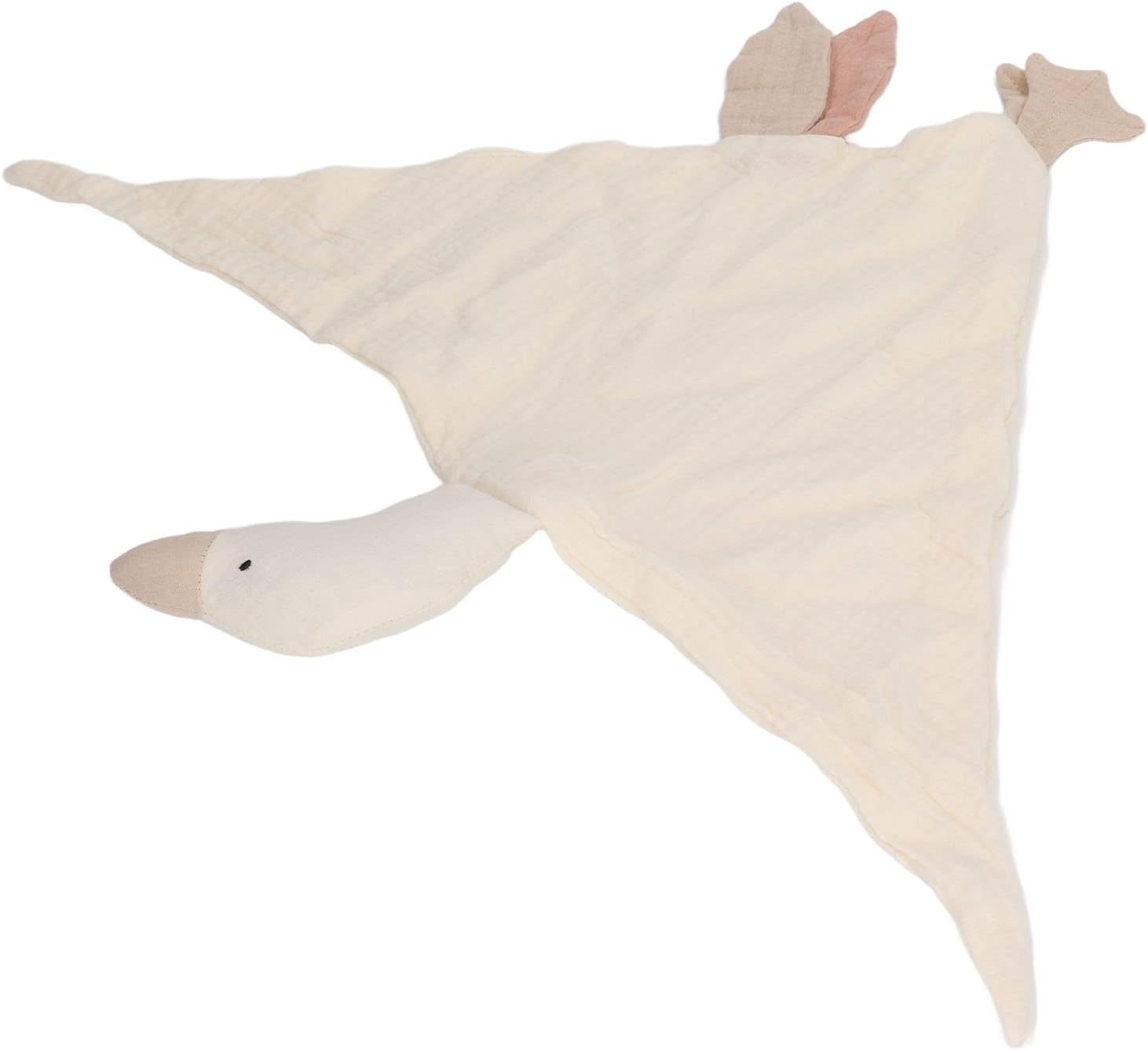 Hztyyier Cotton Goose Security Blanket for Newborns (Ivory White)