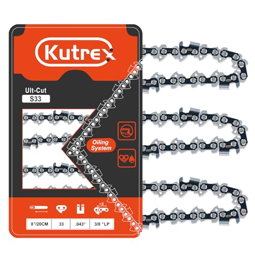 Kutrex 8 Inch Chainsaw Chain Mini ChainSaw 8 inch Replacement Chains 3/8