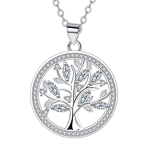 Micory Collar Plata de Ley 925 Colgante Cadena Joyería Para Cadena Hipoalergénica Ajustable 45+5cm