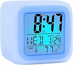 Relógio Despertador Digital de Mesa Led Colorido