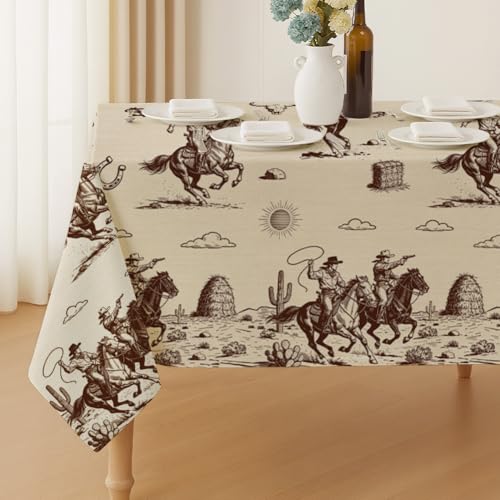 ANATTASOUL Western Cowboys Tablecloth