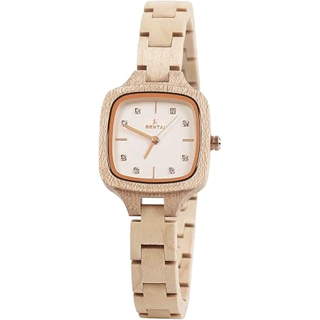 Orologio da donna in legno Sentai Orologio in legno naturale d'acero fatto  a mano Orologi al quarzo vintage 12mm Orologio elegante per donne ragazze  Diamanti Quadrante quadrato Regalo eccellente : Amazon.it: Orologi