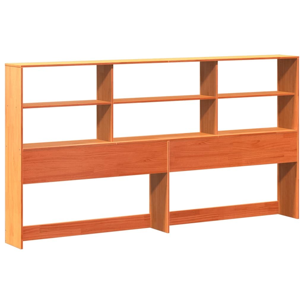 lite drewno sosnowe z regałem zagłówek 180x200 cm biały