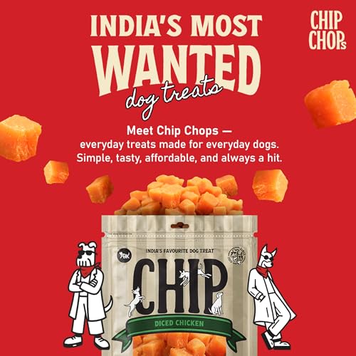 Image of Chip Chops Diced Chicken Dog Treat, Easily Digestible, Healthy Dog Treat, Perfect for Snacks, Suitable for All Dog Breeds, Each 70gm (Pack of 2)