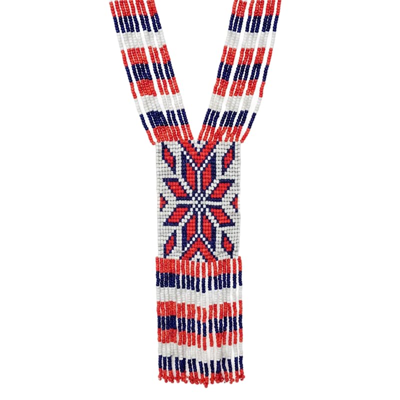Collier ukrainien Gerdan bijou traditionnel multicolore fait main LK_UKRN_0206