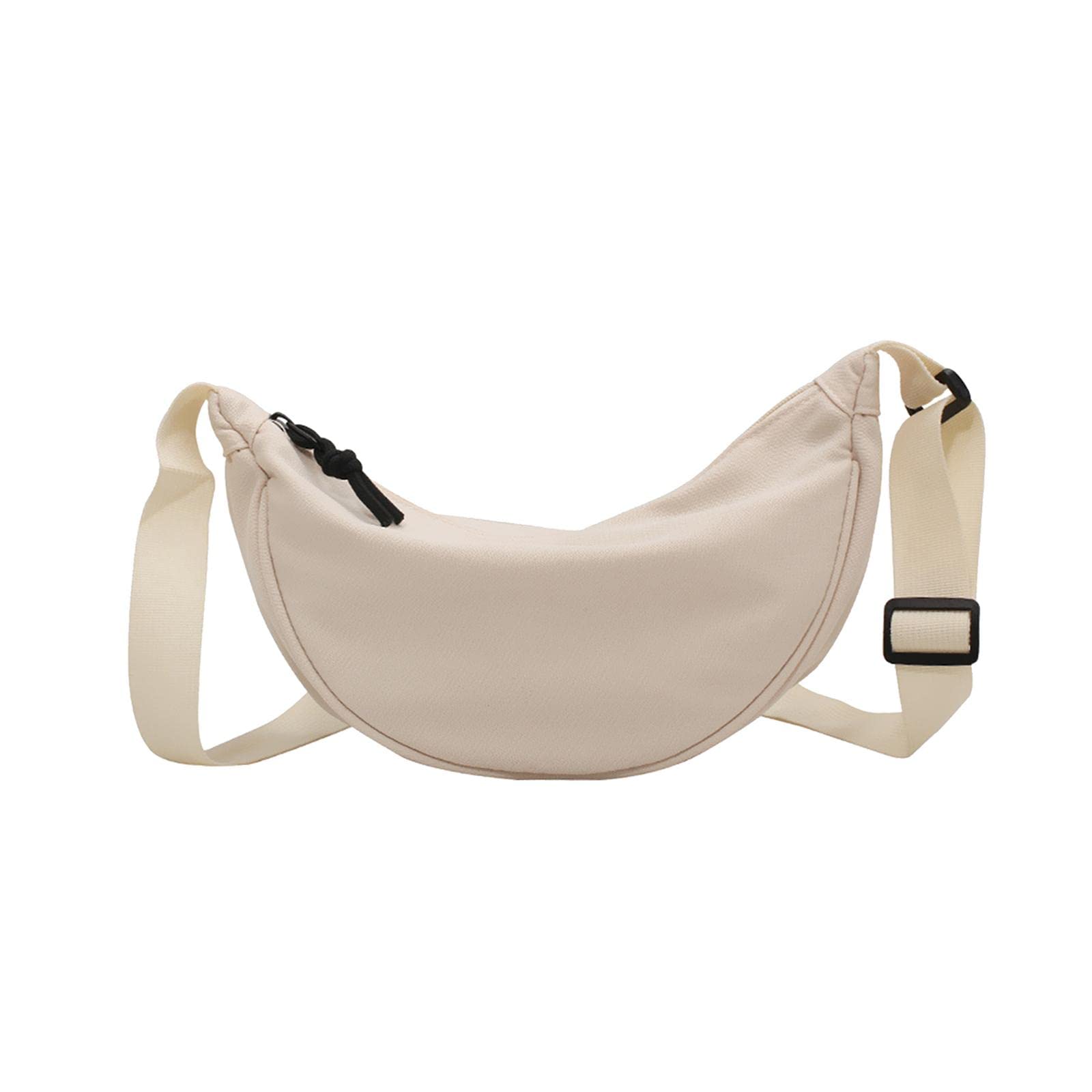 Fashion Canvas Shoulder Bag Chest Bag Casual for Party Students Outdoor White-image-34