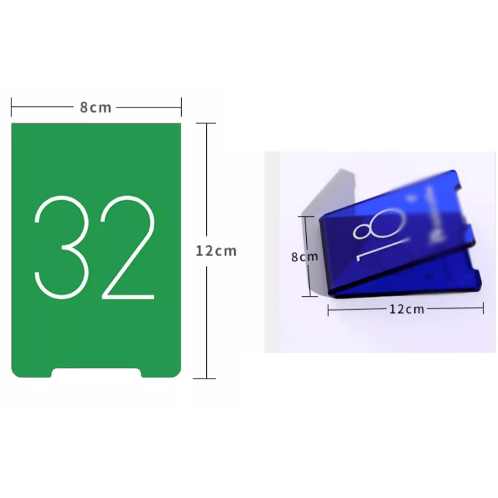 Mini Soporte para Menú De Mesa De Acrílico Translúcido, 6 Piezas, Soporte para Números De Mesa Multicolor, Tarjetas De Lugar Acrílicas para Comedor, Restaurante (Amarillo 13)