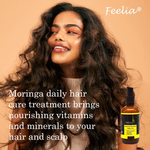 Feelia, Organic Moringa Oil, Cold Pressed, Moisturizing, Rich in Vitamins & Nutrients, High in Vitamin C - Image 3