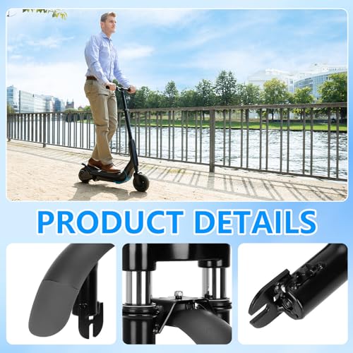 E Scooter Federgabel, Vorderradaufhängungssatz für Segway Ninebot F20 F25 F30 F40 F40i F65 D18E D28E D38E D40X E Scooter Stoßdämpfer Gabel Scooter Zubehör mit Ständer Schutzblech Kotflügelzubehör