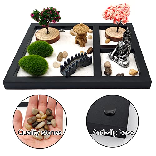LuXianYS Zen Garden Kit, Mini Zen Garden Home Decoration, Fine Zen Sand - Image 4