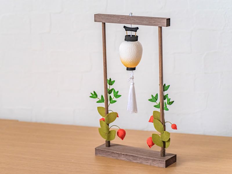 Amazon｜お盆飾り ちりめん 笹とほおずき (57-2) 縮緬 吊り提灯 精霊棚