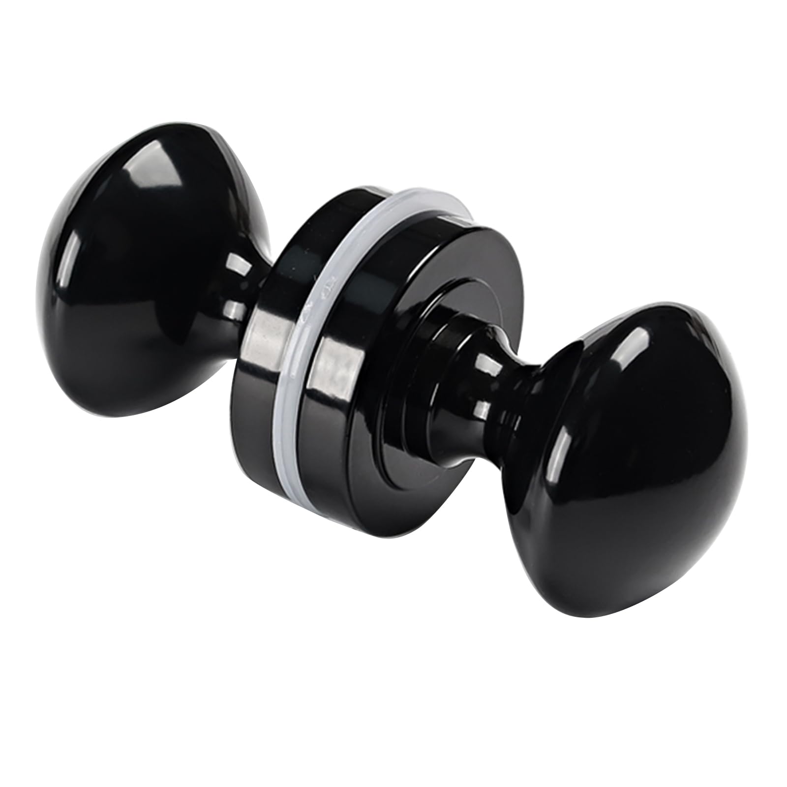 Monlech Black Double-Sided Round Mortice Door Knob, Aluminium Oval Handle For Doors, Sheds, Cabinets, Barn Door (Black)