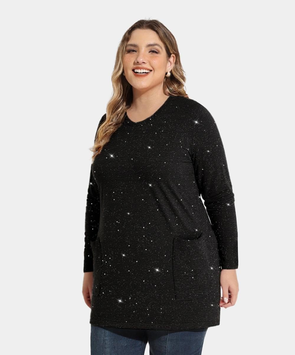 TIYOMI Plus Size Shirts Long Sleeve Tunic Tops for Women XL-5XL - Image 5