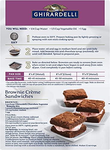 Ghirardelli Chocolate Supreme Brownie Mix, 18.75 Oz (531 G) (Pack Of 3) #TOP3