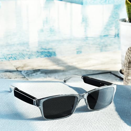 Amazon Echo Frames (newest model), Smart glasses, Designed for Alexa+, Modern Rectangle frames in Charcoal Gray with polarized sunglass lenses - Image 9