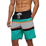 bermudas badeshorts damen [Feste Farbe] - hochwertige Farbtechnologie, Farbechtheit höher als Level 4, Nach mehrmals waschen sieht immer wie Neues aus, verfärbt nicht, und wenn nass ist, nicht durchsichtig