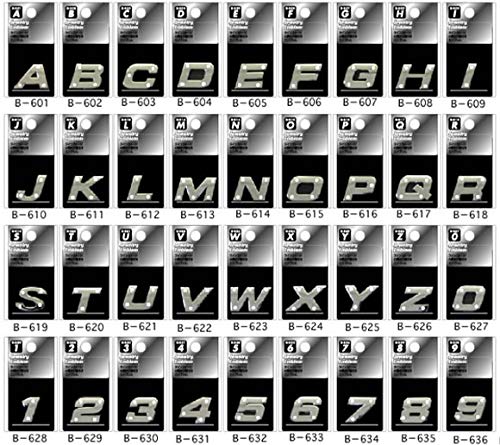 Amazon | ジュエリー エンブレム アルファベットと数字の36文字