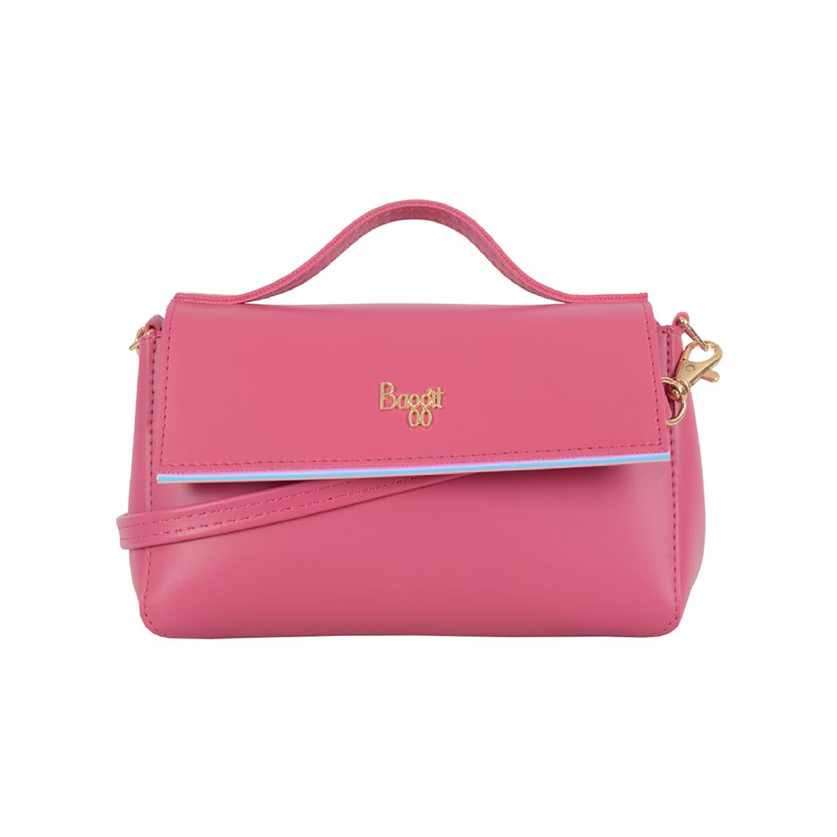 Baggit Women Pink Satchel Sling Bag Large Size | Ladies Stylish Casual Cross Body Purse Handbag (B0CK88YZK2) Amazon Price History, Amazon Price Tracker