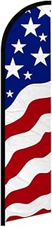 Infinity Republic - USA New Glory Windless Full Sleeve Banner Swooper Flag - Perfect for Businesses, Dealerships, Events, Stores, etc!