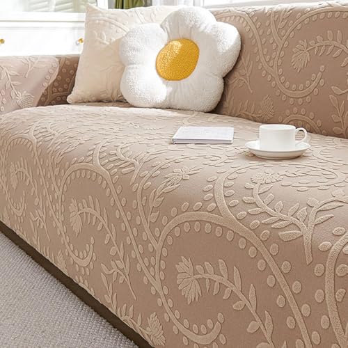 Housse de canapé en velours extensible 2 places au fini luxueux - 4