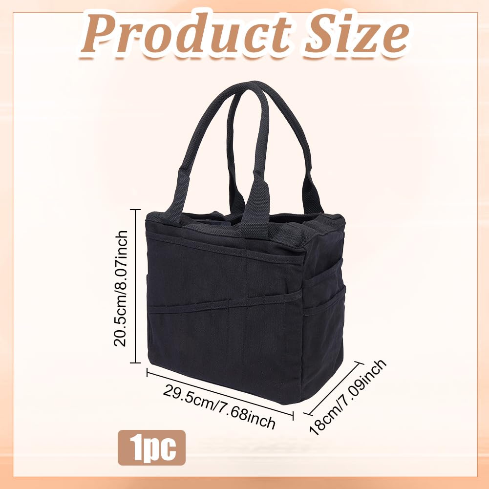 INFUNLY Kit di attrezzi per ceramica 30,5 x 17,7 x 20,3 cm, tela nera, per strumenti per scolpire l'argilla, con 22 tasche, due divisori interni, lavabile, regalo artistico per adulti Love Art