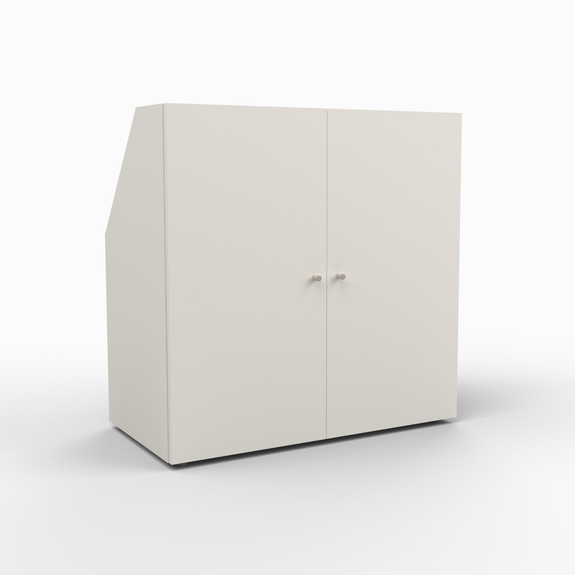 Meuble de Rangement sous Pente 2 Portes Cali Blanc