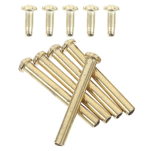 PAMINGONO Kit de Remaches de Hierro Dorado para Reparación Práctica de Abanicos Plegables, Juego de 5 Sets Diseño Elegante para Mantenimiento y Arreglo de Ventiladores Manuales