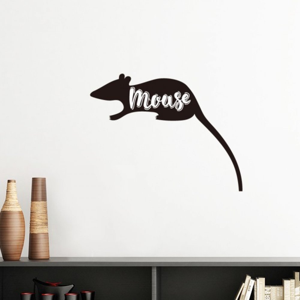 Papier peint adhésif bleu marin avec motif de souris en noir et blanc