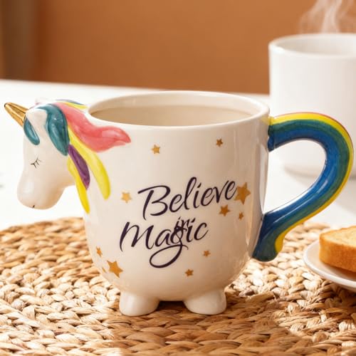 Arawat Taza Unicornio Regalo para Mujeres Taza Grande 400ml
