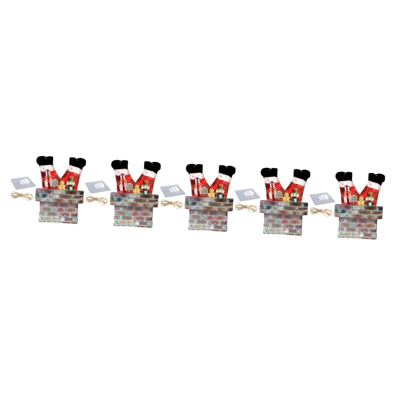 Alipis 5 Piezas De Letreros Colgantes De Chimenea De Navidad Letrero Colgante De Chimenea De Papá Noel Adorno Colgante De Navidad Decoraciones Navideñas Decoraciones De Papá Noel