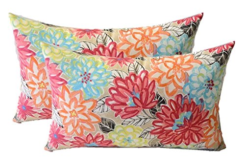 RSH DECOR: Lumbar Jumbo Throw Pillows Set of 2 | 26” x 16
