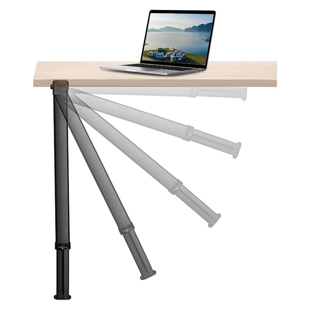 Patas telescópicas plegables de aleación de aluminio, altura ajustable de 21 a 36 pulgadas para soporte de mesa RV con rieles deslizantes para cámper, yate, remolque