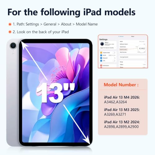 Image of Screen Protector for iPad Pro 13 Inch 2025 /2024 [8 /7th Gen,M5 /M4], iPad Air 13 Inch 2026 /2025 /2024 [8 /7 /6th Gen,M4 /M3 /M2], Tempered Glass Compatible Case Friendly 2-Pack