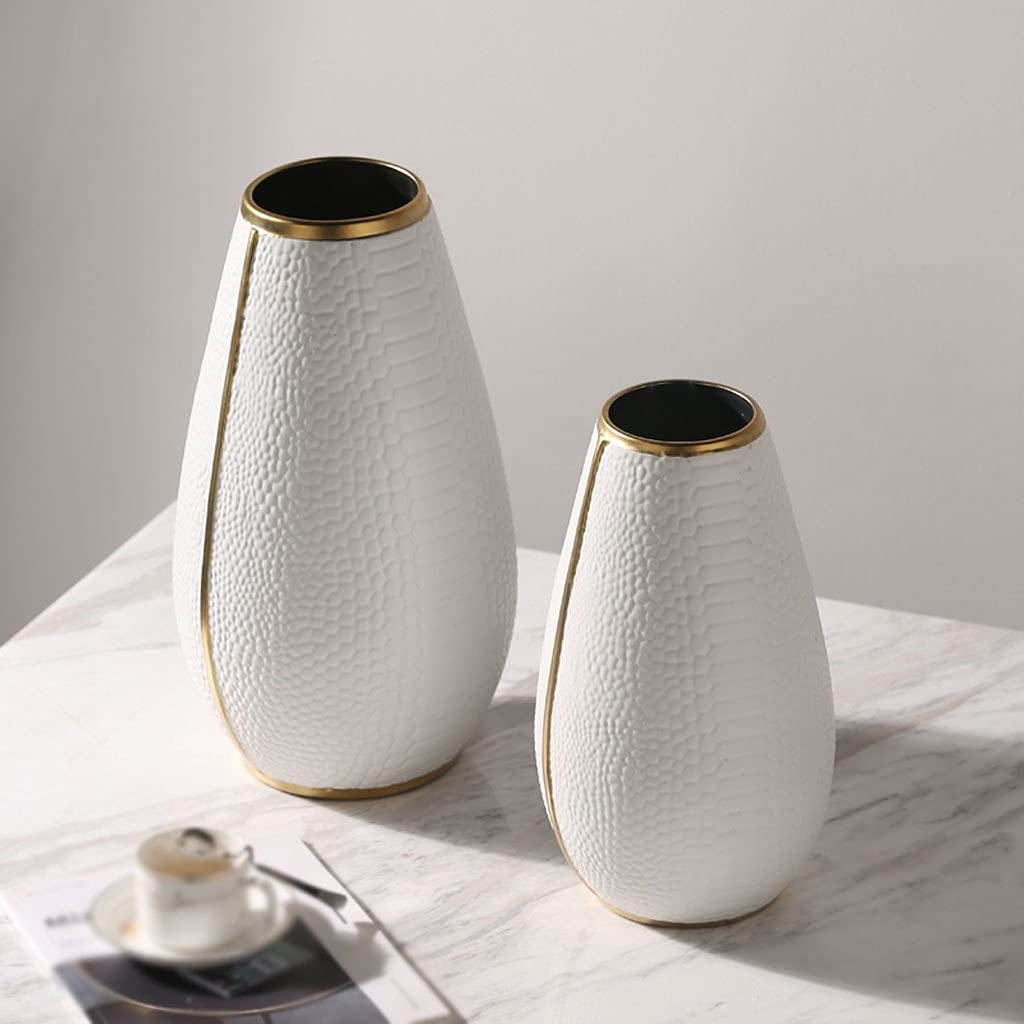 Vaso Design creativo Vaso grande Modello Camera Decorazione morbida Casa moderna Soggiorno Portico Mobile TV Disposizione dei fiori Vaso In Ceramica(B)
