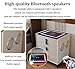 TBQATNTS Smart Nightstand, Multifunction Bedside Table with Speaker and Fingerprint Lock,Night Table with Wireless Charging Port, LED Nightstand,for Bedroom Living Room Office,Light Grey