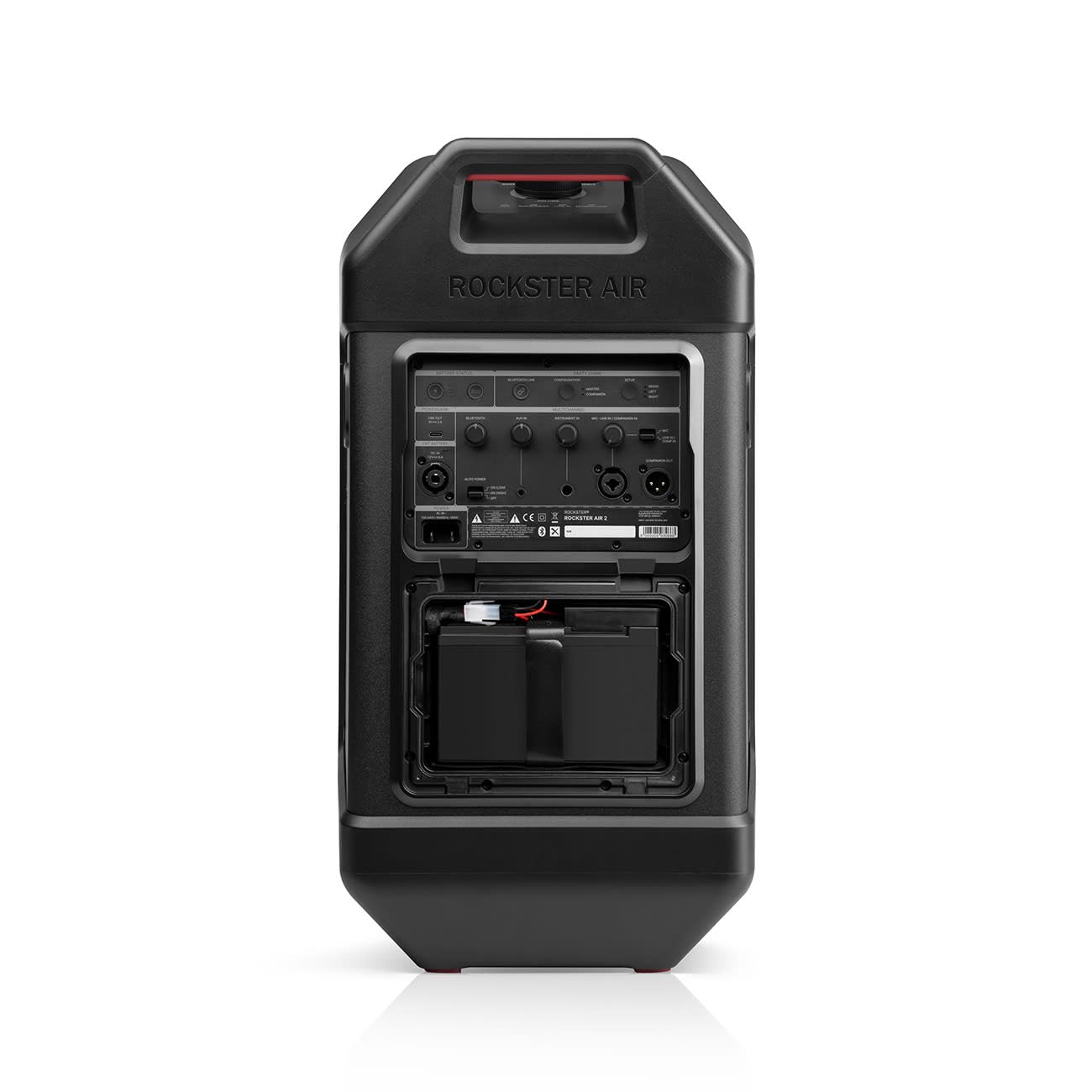 Teufel ROCKSTER AIR 2 Tragbarer Bluetooth-Speaker Stereo Set - Leistungsstark Mobiler Event Speaker, bis 58 Std. Akku, Wechselbarer Akku, Powerbank Funktion, Instrumentenanschlüsse, DJ, Mikro,Stativ