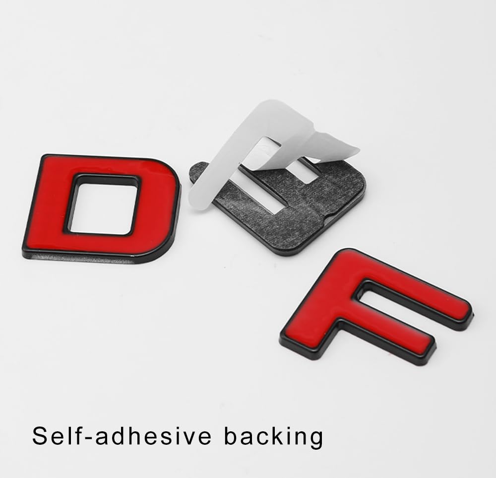 LZLRUN Custom Metal Letters for Car Emblem Name Badge and Wall Decor Outdoor (Red)