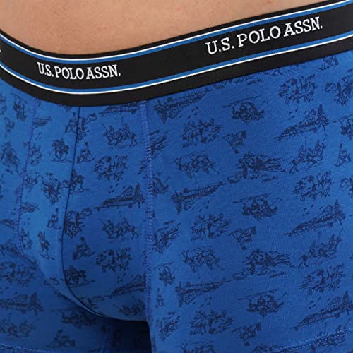 Image of U.S. Polo ASSN. Men's I616 Elasticized Waist Printed Underwear Trunks - Pack of 2