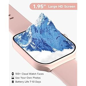 Smart Watch for Women Alexa Built-in, 1.95" Fitness Tracker with Answer/Make Calls, IP68 Waterproof/Heart Rate/Sleep Tracker/100 Sport Modes, Fitness Watch Compatible Android iOS 4